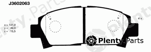  NIPPARTS part J3602063 Brake Pad Set, disc brake