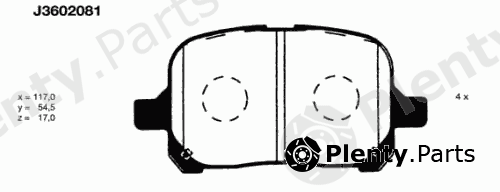  NIPPARTS part J3602081 Brake Pad Set, disc brake