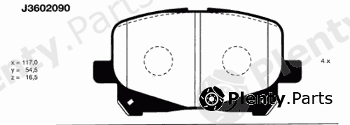  NIPPARTS part J3602090 Brake Pad Set, disc brake