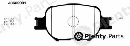  NIPPARTS part J3602091 Brake Pad Set, disc brake