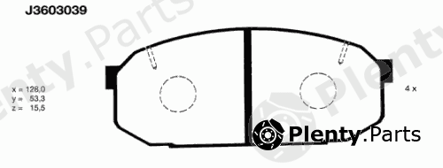  NIPPARTS part J3603039 Brake Pad Set, disc brake