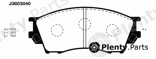  NIPPARTS part J3603040 Brake Pad Set, disc brake