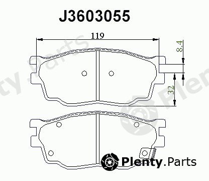  NIPPARTS part J3603055 Brake Pad Set, disc brake