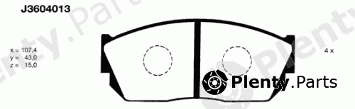  NIPPARTS part J3604013 Brake Pad Set, disc brake