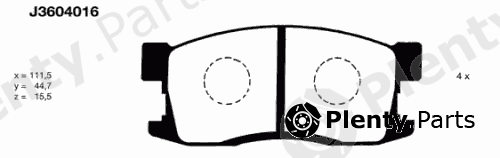  NIPPARTS part J3604016 Brake Pad Set, disc brake
