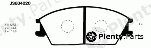  NIPPARTS part J3604020 Brake Pad Set, disc brake