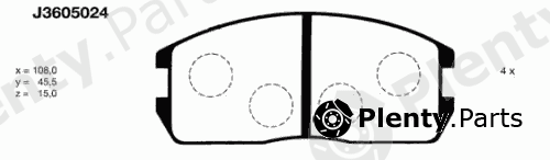  NIPPARTS part J3605024 Brake Pad Set, disc brake