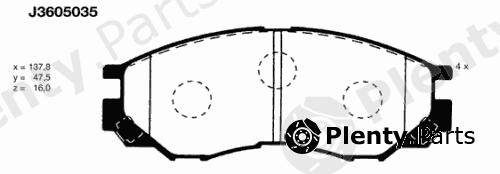  NIPPARTS part J3605035 Brake Pad Set, disc brake