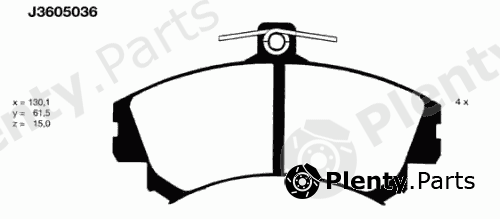  NIPPARTS part J3605036 Brake Pad Set, disc brake