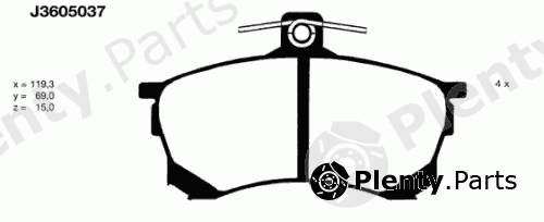  NIPPARTS part J3605037 Brake Pad Set, disc brake