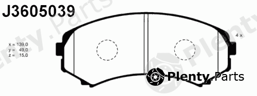  NIPPARTS part J3605039 Brake Pad Set, disc brake