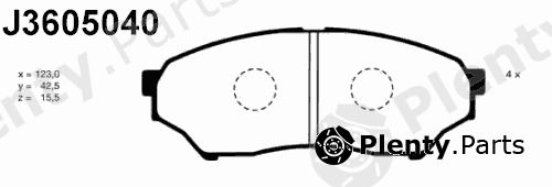  NIPPARTS part J3605040 Brake Pad Set, disc brake
