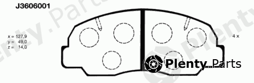  NIPPARTS part J3606001 Brake Pad Set, disc brake
