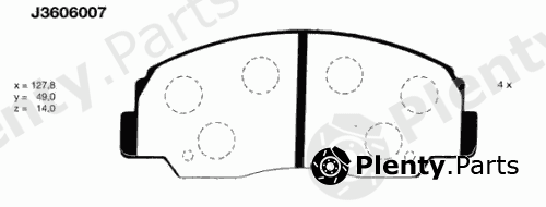  NIPPARTS part J3606007 Brake Pad Set, disc brake