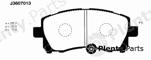  NIPPARTS part J3607013 Brake Pad Set, disc brake