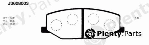  NIPPARTS part J3608003 Brake Pad Set, disc brake
