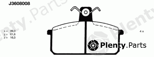  NIPPARTS part J3608008 Brake Pad Set, disc brake