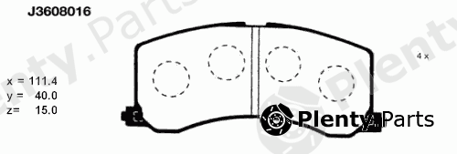  NIPPARTS part J3608016 Brake Pad Set, disc brake