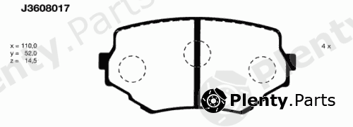  NIPPARTS part J3608017 Brake Pad Set, disc brake