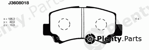  NIPPARTS part J3608018 Brake Pad Set, disc brake
