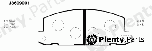  NIPPARTS part J3609001 Brake Pad Set, disc brake
