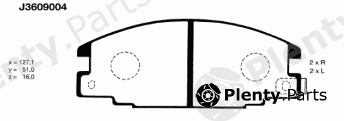  NIPPARTS part J3609004 Brake Pad Set, disc brake