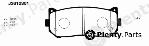  NIPPARTS part J3610301 Brake Pad Set, disc brake