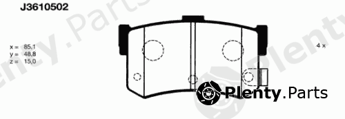  NIPPARTS part J3610502 Brake Pad Set, disc brake