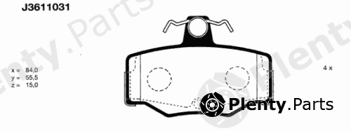  NIPPARTS part J3611031 Brake Pad Set, disc brake