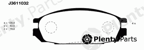  NIPPARTS part J3611032 Brake Pad Set, disc brake
