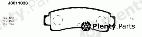  NIPPARTS part J3611033 Brake Pad Set, disc brake