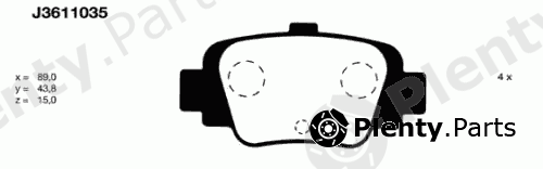  NIPPARTS part J3611035 Brake Pad Set, disc brake