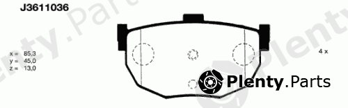  NIPPARTS part J3611036 Brake Pad Set, disc brake