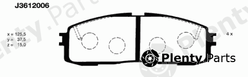  NIPPARTS part J3612006 Brake Pad Set, disc brake