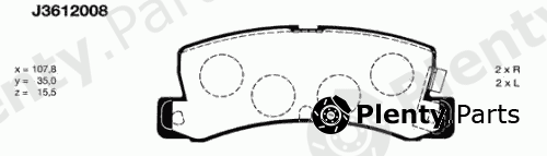  NIPPARTS part J3612008 Brake Pad Set, disc brake