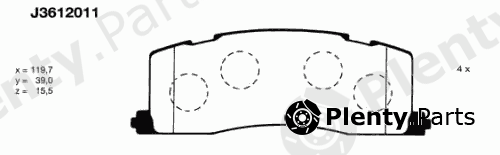  NIPPARTS part J3612011 Brake Pad Set, disc brake