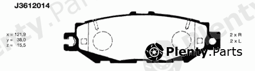  NIPPARTS part J3612014 Brake Pad Set, disc brake