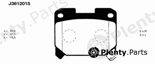  NIPPARTS part J3612015 Brake Pad Set, disc brake