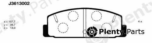  NIPPARTS part J3613002 Brake Pad Set, disc brake