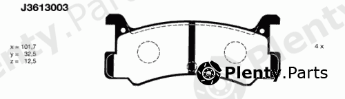  NIPPARTS part J3613003 Brake Pad Set, disc brake
