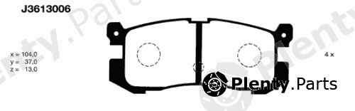  NIPPARTS part J3613006 Brake Pad Set, disc brake