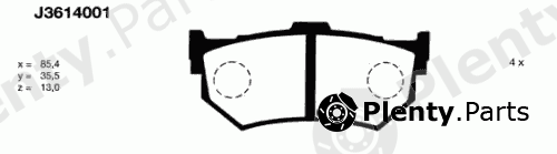  NIPPARTS part J3614001 Brake Pad Set, disc brake