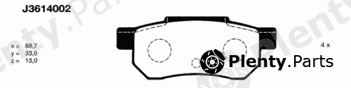  NIPPARTS part J3614002 Brake Pad Set, disc brake
