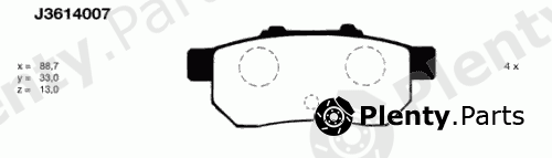  NIPPARTS part J3614007 Brake Pad Set, disc brake