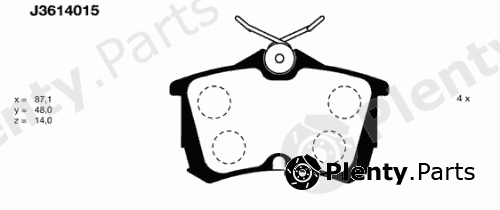  NIPPARTS part J3614015 Brake Pad Set, disc brake
