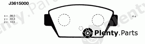  NIPPARTS part J3615000 Brake Pad Set, disc brake