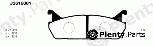  NIPPARTS part J3616001 Brake Pad Set, disc brake