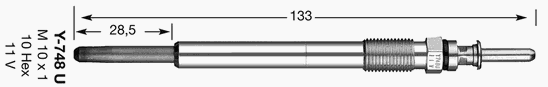  NGK part 6649 Glow Plug