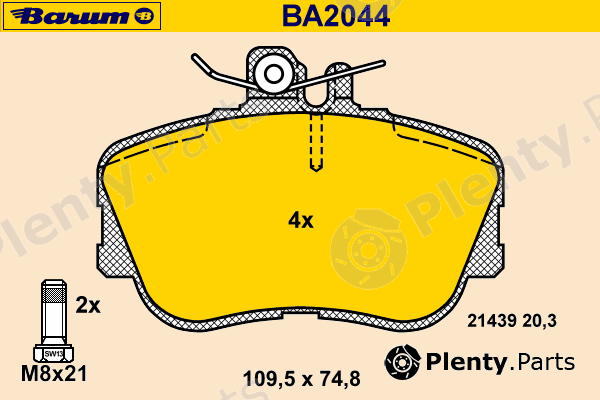  BARUM part BA2044 Brake Pad Set, disc brake
