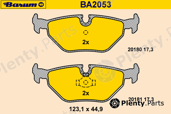  BARUM part BA2053 Brake Pad Set, disc brake